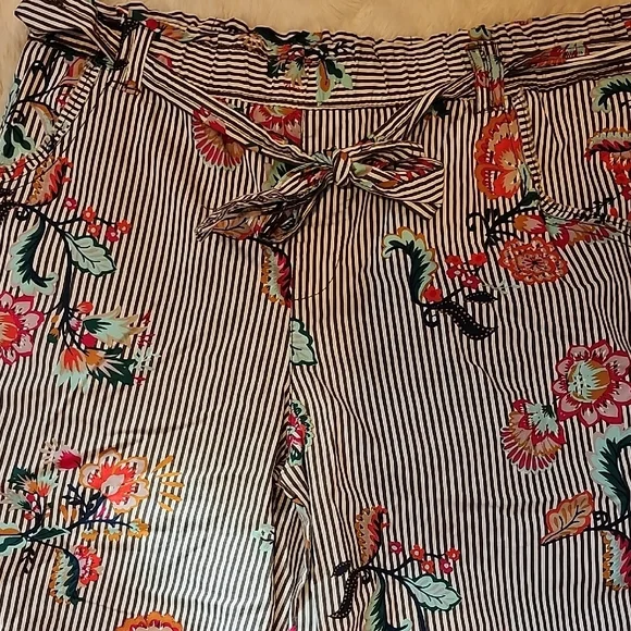 Democracy Multicolor Floral Striped Pants - Picture 3 of 6